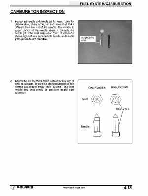 2001 Polaris Sportsman 400-500 DUSE and H.O. Service Manual, Page 163