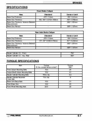2001 Polaris Sportsman 400-500 DUSE and H.O. Service Manual, Page 304