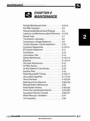 2003 Polaris ATV Trail Boss 330 Factory Service Manual, Page 18