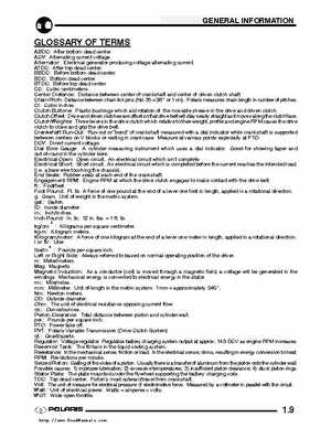 2003 Polaris Predator 500 factory service manual, Page 13