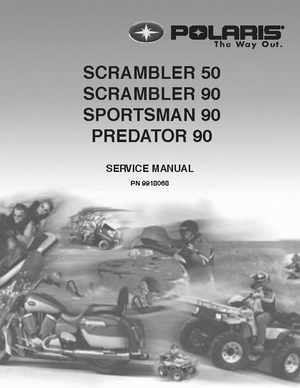 2003 Polaris Scrambler 50-90 Sportsman 90 Predator 90 Service Manual, Page 1