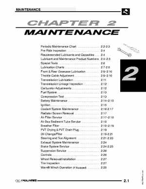 2004 Polaris Sportsman 700 EFI ATV Service Manual, Page 15