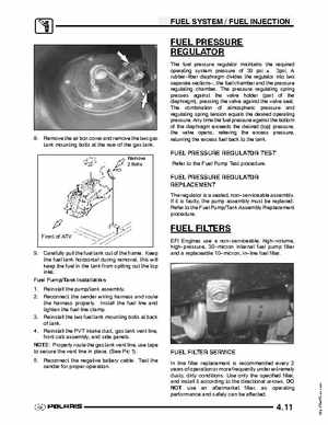 2004 Polaris Sportsman 700 EFI ATV Service Manual, Page 111