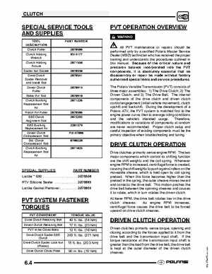 2004 Polaris Sportsman 700 EFI ATV Service Manual, Page 136
