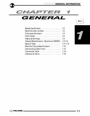 2005 Polaris Sportsman 400/500 Service Manual, Page 4