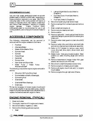 2005 Polaris Sportsman 400/500 Service Manual, Page 66