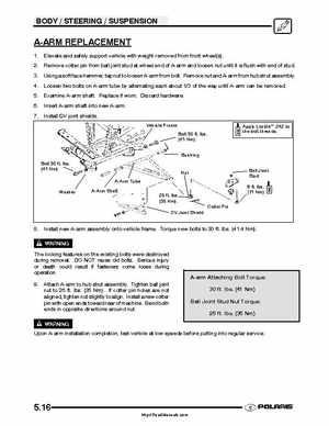 2005 Polaris Sportsman 400/500 Service Manual, Page 147