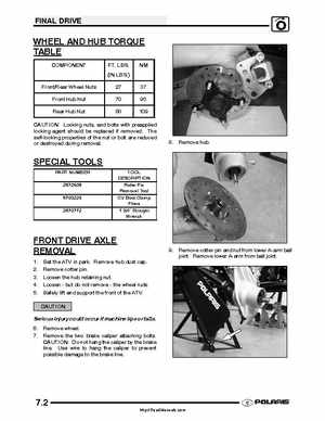 2005 Polaris Sportsman 400/500 Service Manual, Page 189