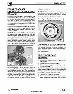 2005 Polaris Sportsman 400/500 Service Manual, Page 196
