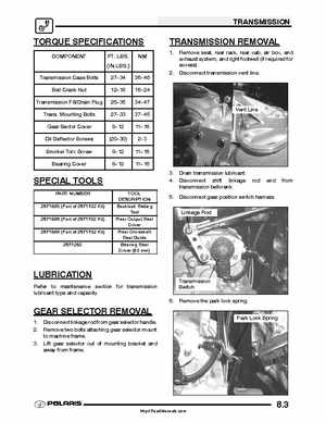 2005 Polaris Sportsman 400/500 Service Manual, Page 216