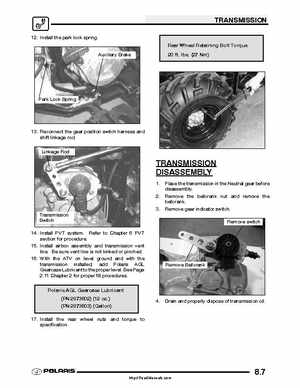 2005 Polaris Sportsman 400/500 Service Manual, Page 220