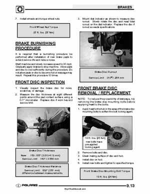 2005 Polaris Sportsman 400/500 Service Manual, Page 248