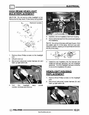 2005 Polaris Sportsman 400/500 Service Manual, Page 290