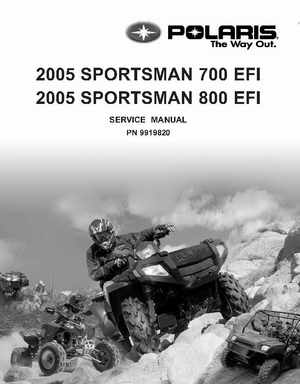 2005 Polaris Sportsman 700/800 EFI Service Manual, Page 1