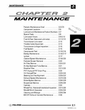 2005 Polaris Sportsman 700/800 EFI Service Manual, Page 19
