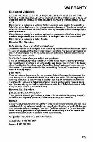2006 Polaris ATV Trail Blazer Owners Manual, Page 116