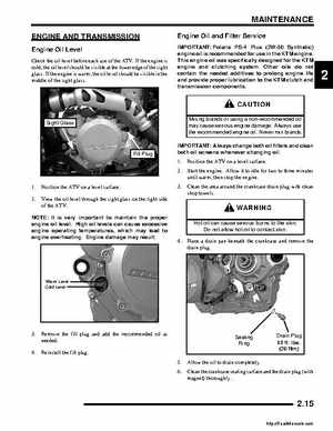 2008 Polaris ATV Outlaw 450/525 Service Manual, Page 27