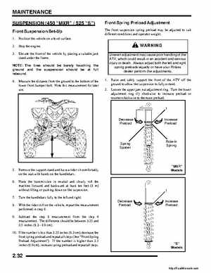 2008 Polaris ATV Outlaw 450/525 Service Manual, Page 44