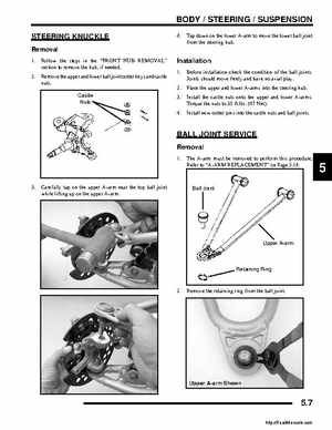 2008 Polaris ATV Outlaw 450/525 Service Manual, Page 71