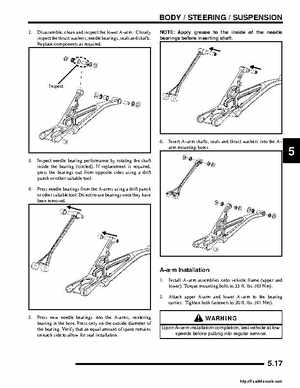 2008 Polaris ATV Outlaw 450/525 Service Manual, Page 81