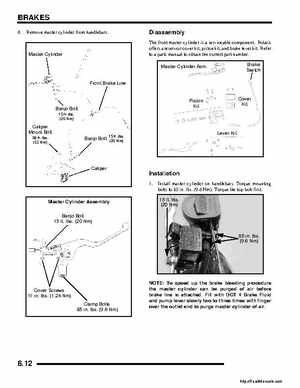 2008 Polaris ATV Outlaw 450/525 Service Manual, Page 140