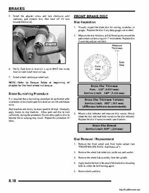 2008 Polaris ATV Outlaw 450/525 Service Manual, Page 146