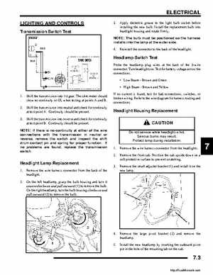 2008 Polaris ATV Outlaw 450/525 Service Manual, Page 159