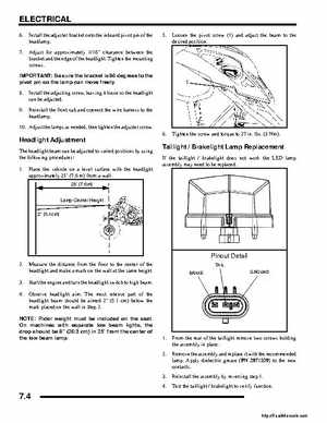 2008 Polaris ATV Outlaw 450/525 Service Manual, Page 160