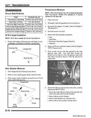 2008 Polaris ATV Sportsman 300 400 H.O. Service Manual, Page 140