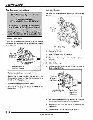 2009-2010 Polaris RZR Factory Service Manual, Page 38