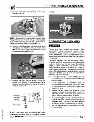 2009 Polaris Scrambler 500 4x4 2x4 factory service manual, Page 113
