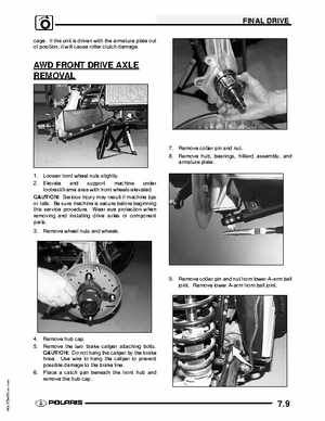 2009 Polaris Scrambler 500 4x4 2x4 factory service manual, Page 167