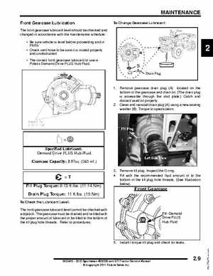 2012 Sportsman 400/500 and EFI Tractor Service Manual 9923412, Page 28