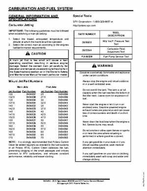 2012 Sportsman 400/500 and EFI Tractor Service Manual 9923412, Page 119