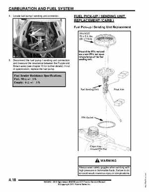2012 Sportsman 400/500 and EFI Tractor Service Manual 9923412, Page 133