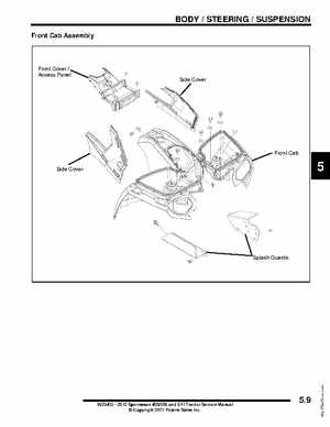 2012 Sportsman 400/500 and EFI Tractor Service Manual 9923412, Page 194