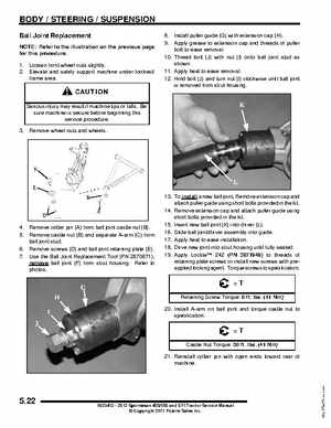 2012 Sportsman 400/500 and EFI Tractor Service Manual 9923412, Page 207