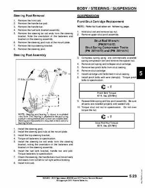 2012 Sportsman 400/500 and EFI Tractor Service Manual 9923412, Page 208