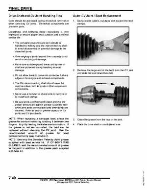 2012 Sportsman 400/500 and EFI Tractor Service Manual 9923412, Page 298