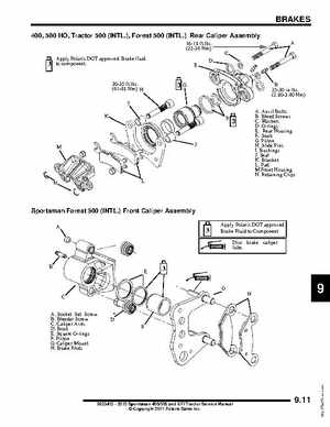 2012 Sportsman 400/500 and EFI Tractor Service Manual 9923412, Page 341