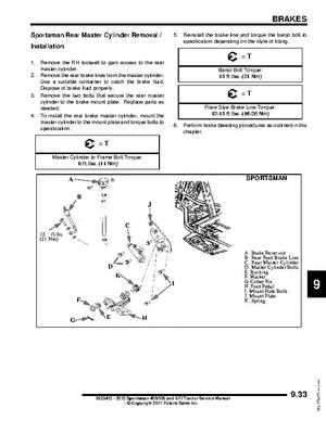 2012 Sportsman 400/500 and EFI Tractor Service Manual 9923412, Page 363