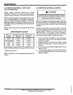 2012 Sportsman 400/500 and EFI Tractor Service Manual 9923412, Page 416