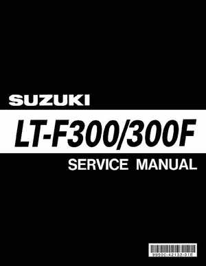 1999-2004 Suzuki King Quad LT-300 300F ATV Factory Service Manual, Page 1