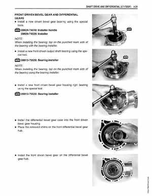 1999-2004 Suzuki King Quad LT-300 300F ATV Factory Service Manual, Page 138