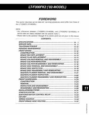 1999-2004 Suzuki King Quad LT-300 300F ATV Factory Service Manual, Page 345