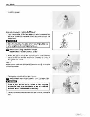 2002-2007 Suzuki 500 LTA Service Manual, Page 89