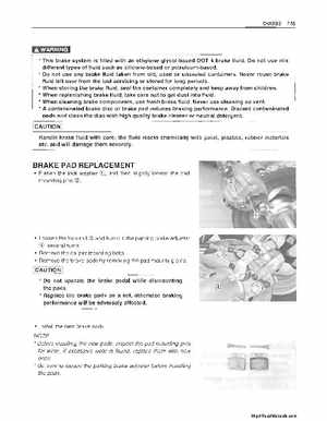 2006-2009 Suzuki LT-R450 Service Manual, Page 287