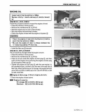 2006-2009 Suzuki LT-Z50 QuadSport ATV Factory Service Manual, Page 22