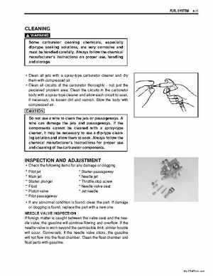 2006-2009 Suzuki LT-Z50 QuadSport ATV Factory Service Manual, Page 106