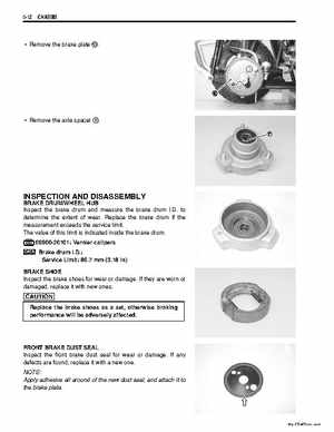 2006-2009 Suzuki LT-Z50 QuadSport ATV Factory Service Manual, Page 121
